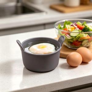 Moldes de silicona de grado alimenticio para huevos pochés, recipientes reutilizables antiadherentes para freidora de aire, aptos para <span class=keywords><strong>microondas</strong></span>, herramienta para el desayuno - Product Image 6