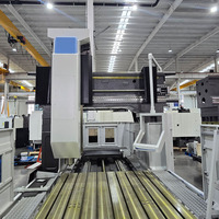 Centre d'usinage à double colonne, portique 3200x20000mm, fraiseuse CNC robuste BT50 GSK pour pièces d'énergie éolienne