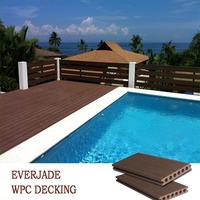 Planche de terrasse composite WPC Everjade antidérapante, garantie 20 ans, pour extérieur, villa, cour, vente en gros, directement de l'usine