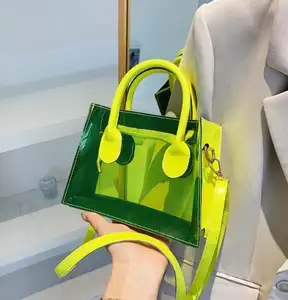 Bolsa de gelatina transparente para moças, mini bolsa personalizada de abacate, bolsa de mão, feito sob encomenda, verão, 2022