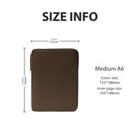 Carnets de notes A6 personnalisés en cuir végétalien noir, faible MOQ, cadeaux originaux, classeurs à fermeture éclair, enveloppes pour espèces, planificateurs budgétaires, sacs de rangement