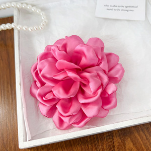 Newest Fashion Chiffon Fabric <b>Rose</b> Flower Duckbill Hairpin Hair Clip Holiday Style Hair Accessories for Women 11cm N-3510 - Product Image 6