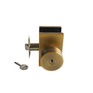 Exterior <strong>Door</strong> <strong>Knob</strong> with Key, Zinc Alloy Brushed Gold <strong>Door</strong> <strong>Knob</strong> Exterior, Locking Doorknob with Lock and Key, Bedroom - Product Image 4
