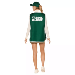 Chaleco de caddie de golf Event Pro Tour, talla adulto unisex, con nombre personalizado, sin mangas, de algodón y poliéster transpirable, delantal de caddie sólido dividido - Product Image 3