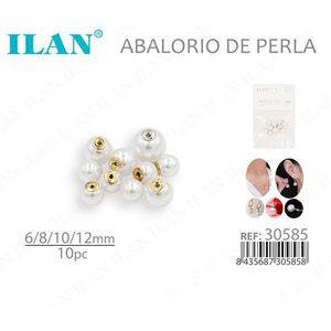 Perle di ilan 6/8/10/12mm 10 pezzi bianche assortite - Product Image 3