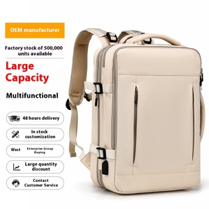 Sac à dos extensible pour femmes, sac pour ordinateur portable de grande capacité résistant à l'eau pour les voyages et le travail, sac à dos léger et élégant - Product Image 1