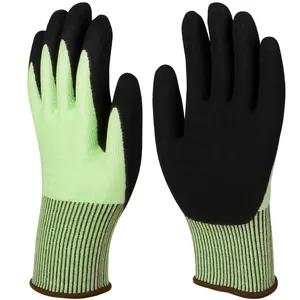 Fabricante OEM ODM Anti Corte Seguridad HPPE y alambres de acero Guantes de nitrilo para el trabajo