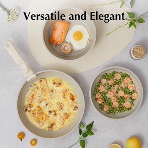 Batterie de cuisine antiadhésive en céramique chaude <span class=keywords><strong>TikTok</strong></span> avec poignée amovible, casseroles et poêles non toxiques et écologiques - Product Image 5
