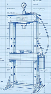 Presse hydraulique TAYO H Frame 30 tonnes, qualité industrielle, robuste, haute rigidité, facile à utiliser - Product Image 2
