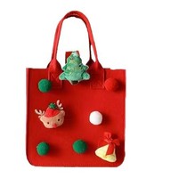 Nouveau style, sac cadeau élégant en feutre multifonctionnel et écologique pour décorations de Noël et décorations festives