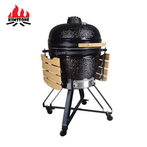 Griglia Kamado in Ceramica Nera Serie R Kimber da 24 Pollici per Barbecue da Giardino, Prodotta da KIMSTONE - Product Image 4