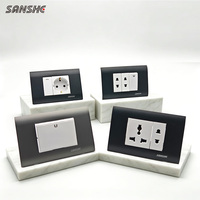 Prises et interrupteurs électriques personnalisés de type SANSHE 118, interrupteurs muraux CE et prises universelles allemandes Schuko pour la maison