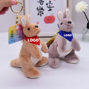 Tùy Chỉnh <span class=keywords><strong>Kangaroo</strong></span> Keychain Đồ Chơi Sang Trọng Với Khăn Nhỏ Fluffy PP Bông Logo In Nhồi Cho Túi Carkey Trang Trí Nội Thất - Product Image 6