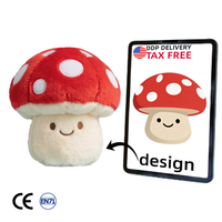 Peluche personnalisée en forme de champignon, peluche champignon rouge, personnage en peluche, plante en peluche sur mesure, cadeau de marque OEM ODM