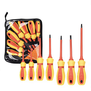 Insulated <b>Screwdriver</b> Set With Voltage Tester Flat Head Multifunctional For Electrical Repair - Product Image 1