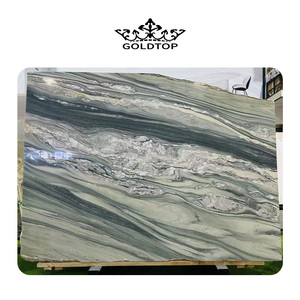 Dalles de quartzite vert <span class=keywords><strong>Gucci</strong></span> de haute qualité, grand format, haute dureté, découpées sur mesure, Goldtop OEM/ODM, vert architectural de luxe - Product Image 1