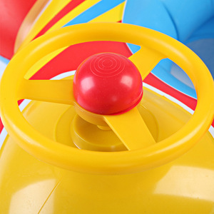 Asiento inflable para nadar en forma de avión Qicaibei para niños con volante de dirección de 0 a 24 meses, color blanco - Product Image 3