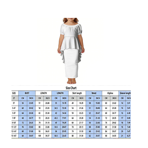 Set Puletasi Personalizzato per Ragazze, Abito con Top e Gonna, Design delle Isole del Pacifico, Taglie Forti, Vestito per Bambini a Maniche Corte, Abbigliamento per Bambini in Due Pezzi - Product Image 6