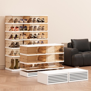 <span class=keywords><strong>Scarpiera</strong></span> Magnetica Trasparente Grande Senza Installazione, Spessa, Multistrato, Pieghevole, Mobile, Lusso Leggero - Product Image 4