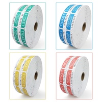 Billets de loterie personnalisés 65mm x 156mm conception colorée Logo rouleaux de billets de loterie
