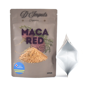 ถุงพลาสติกแบบซิปล็อคเนื้อแมทท์แบบกำหนดเองได้ พร้อมซิปแบบตั้งได้ สำหรับบรรจุผงซูเปอร์ฟู้ด ผงมาคา - Product Image 1