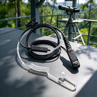 Headset Walkie Talkie Ringan dengan Earpiece Tabung Akustik dan Mikrofon PTT Tahan Lama untuk Radio Motorola XPR3300 XPR3500 P6600