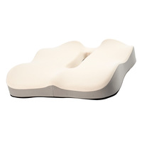 Coussin de siège rafraîchissant en mousse à mémoire de forme avec soutien de hanche en forme de W, respirant, pour chaise de bureau, voiture, étudiant, soulagement des hanches et des cuisses
