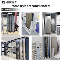 Nouveau présentoir vertical rotatif double face moderne pour carreaux de céramique, grand format, multifonctionnel, pour échantillons de marbre