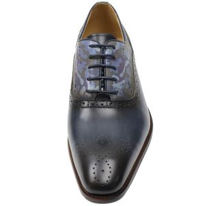 Chaussures habillées décontractées en cuir italien lisse à lacets pour hommes, design personnalisé, anti-odeur, collection automne - Product Image 3