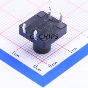 K2-1103DP-M4CW-04 Tactile Switch Through hole-4P,12x12mm Switch Single Pole Single Throw Round Button 2.5N Through Hole - Product Image 2