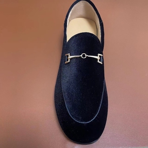 Mocassins plats pour femmes en velours et cuir d'agneau, chaussures décontractées à bout rond, personnalisables - Product Image 3