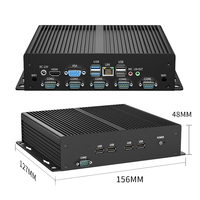 Mini PC Industrial G26 6 Com 8 USB Sin Ventilador I3 2330M 2117U J1900 J6412 I7-1165G7 RS232 Ubuntu ITX Barebone Linux Embedded IPC