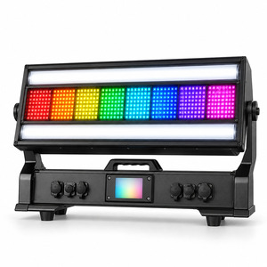 Luz estroboscópica móvil con cabezal giratorio IP65 de 450W, tubos estroboscópicos blancos duales con función RGB Wash Face Tilt para exteriores - Product Image 1