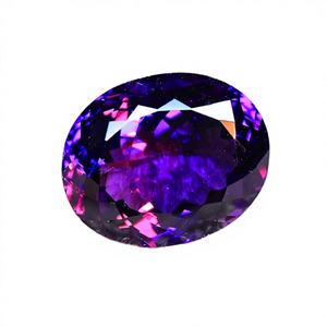 Pierre précieuse améthyste naturelle de forme ovale 10x14 mm, 10,07 carats, avec jeu de couleurs, traitée par cirage/huilage pour la fabrication de bijoux - Product Image 4