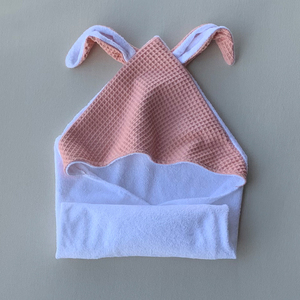 Asciugamano da Bagno per Bambini con Cappuccio in Spugna di Bambù e Cotone di Alta Qualità, Morbido <span class=keywords><strong>Accappatoio</strong></span> con Orecchie da Coniglio per Spiaggia - Product Image 1