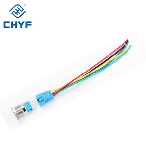 12/16/19/22 Mét Kim Loại Push <span class=keywords><strong>Button</strong></span> Chuyển Waterproof Power <span class=keywords><strong>Button</strong></span> Flat Thông Tư LED Light Tự Khóa Nút Chuyển 5V 12V 24V 220V - Product Image 6