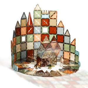 Blocs de construction magnétiques Childhood Without Limits pour enfants de 3 à 6 ans, jouet éducatif avec figurines d'animaux et transparents - Product Image 1
