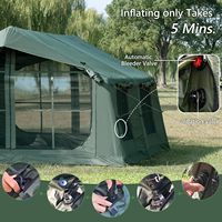 Tente de camping gonflable en PVC triple couche avec pompe manuelle, imperméable, pour 2 à 8 personnes, en tissu Oxford, 4 saisons, type cabane gonflable pour glamping