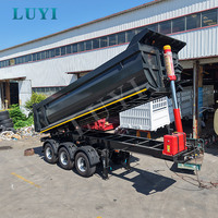 Semi-remorque benne basculante arrière hydraulique Luyi robuste en acier de 60 mètres cubes pour tracteur, charge utile maximale 80t, Shandong Chine, en promotion