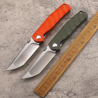 Couteau de survie en plein air, couteau de poche pour la pêche, outil EDC, nouveau style, acier D2, lame pliante, roulement en céramique, manche en G10