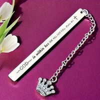 Marcapáginas de Acero Inoxidable Hechos a Mano en Forma de Corazón con Frases Inspiradoras, un Regalo Ideal para Amantes de los Libros