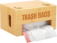 Ménage Cuisine Sous Évier Poubelle Porte-Sac Distributeur Mural Bambou Sac En Plastique Boîte De Rangement Organisateur