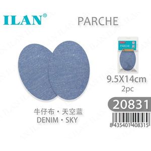 Ilan Parche Denim Sky 9.5X14cm 2 pezzi Patch per riparazione abbigliamento - Product Image 1