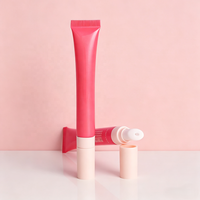 Tube cosmétique en PE souple de 16 mm pour crème contour des yeux, tube applicateur de brillant à lèvres à pression douce, tube applicateur de massage en céramique rafraîchissant pour conteneur de soins de la peau