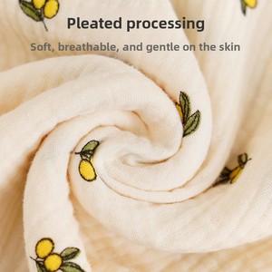 Vente en gros fabricant : Couverture d'emmaillotage pour bébé en mousseline 100% <span class=keywords><strong>coton</strong></span>, serviette <span class=keywords><strong>de</strong></span> bain double couche pour bébé, couverture <span class=keywords><strong>de</strong></span> réception, personnalisable OEM ODM - Product Image 3