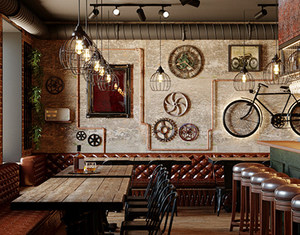 Meubles de bar sur mesure, comptoir de pub vintage, étagères en bois pour la présentation des spiritueux, aménagement intérieur de restaurant, équipement de boutique - Product Image 6