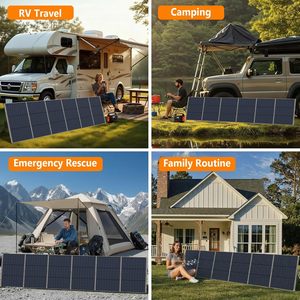 Panneaux solaires pliables ETFE haute efficacité <span class=keywords><strong>300</strong></span>/400/600W, chargeur portable compatible avec les stations d'alimentation Jackery/<span class=keywords><strong>EcoFlow</strong></span>/Bluetti - Product Image 6