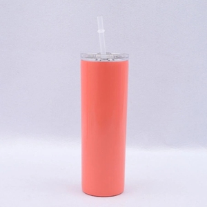 Venta al por mayor 15oz de agua tazas de doble pared de vacío de acero inoxidable aislado flaca vasos con tapa steaw - Product Image 5