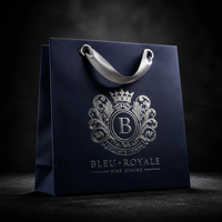 Sac cadeau en papier vert menthe personnalisé de luxe en gros |   Emballage de traiteur haut de gamme avec bord festonné et ruban en soie