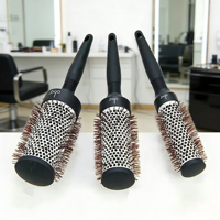 Brosse à cheveux de Salon professionnel de haute qualité en céramique ionique ronde baril peigne de coiffure brosses rondes pour cheveux professionnels
